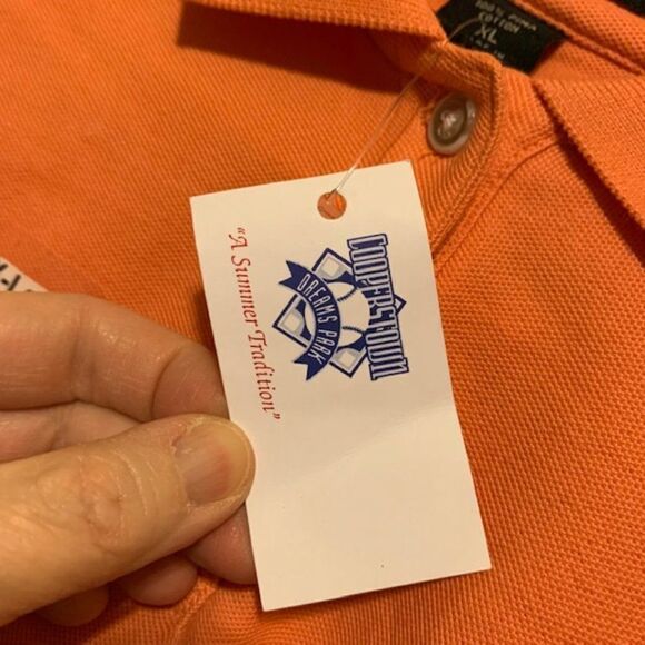 Cooperstown Dreams Park Size Women's XL Tangerine Polo Shirt NWT - Picture 5 of 6